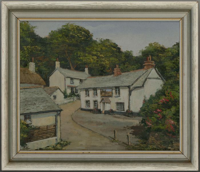 Alan King - Signed & Framed 1981 Oil, Devon Whitewash