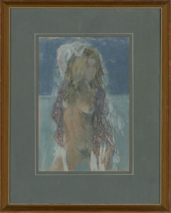 Jacques de Mol - 20th Century Gouache, Study of a Female Figure II