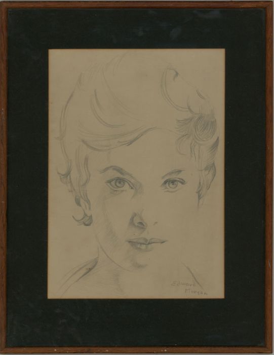 Edward Morgan (1933-2009) - 20th Century Graphite Drawing, Portrait of a Woman