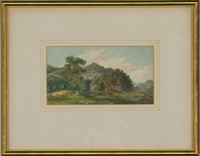 19th Century Watercolour - English Mountain View