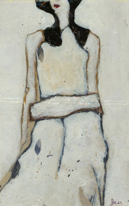 Ben Carrivick - Signed Contemporary Oil, The Long White Woman