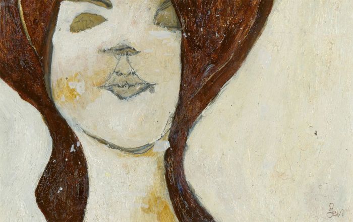 Ben Carrivick - Signed Contemporary Oil, Portrait in White