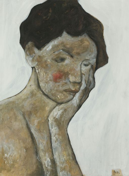 Ben Carrivick - Signed Contemporary Oil, The Melancholic Woman
