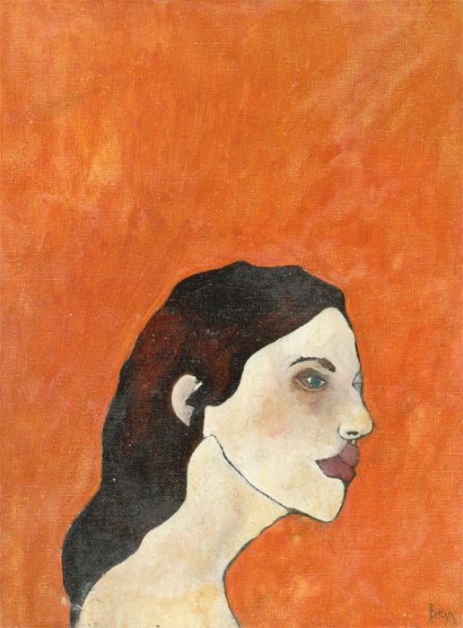 Ben Carrivick - Signed Contemporary Oil, Portrait of a Pensive Lady