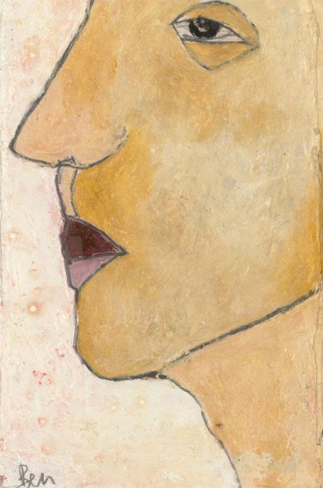 Ben Carrivick - Contemporary Oil, Head Study in Profile