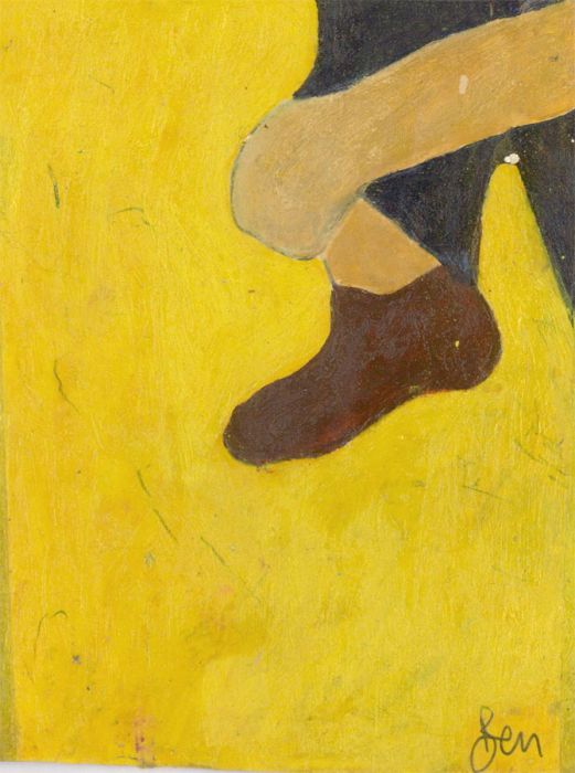 Ben Carrivick - Contemporary Oil, Abstract Leg Study