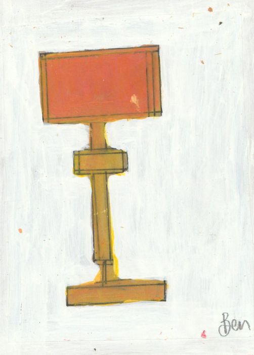 Ben Carrivick - Four Contemporary Oils, Table Lamp