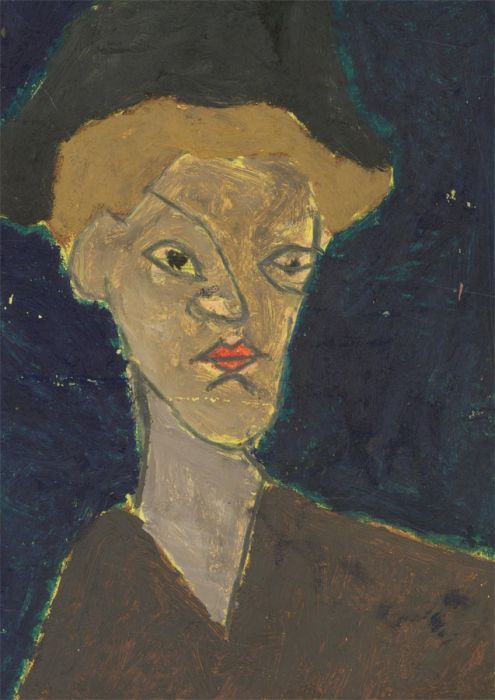 Ben Carrivick - Signed Contemporary Oil, Abstracted Portrait Study IV