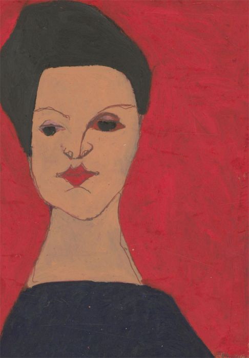 Ben Carrivick - Signed Contemporary Oil, Abstracted Portrait Study XVII