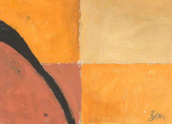Ben Carrivick - Signed Contemporary Oil, Cubes in Orange