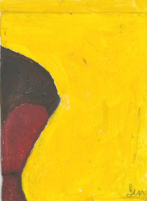Ben Carrivick - Signed Contemporary Oil, Abstract Composition in Yellow