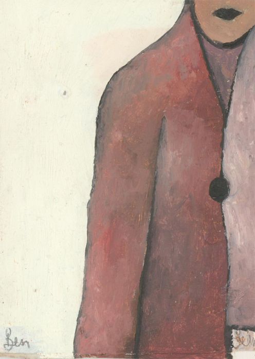 Ben Carrivick - Signed Contemporary Oil, The Pink Coat