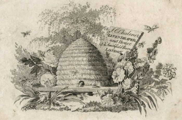 Interesting 19th Century Engraved Business Card or Label