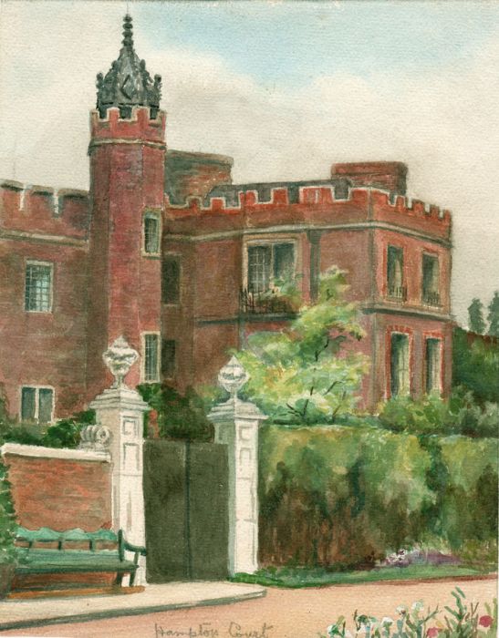 19th Century Watercolour - Hampton Court