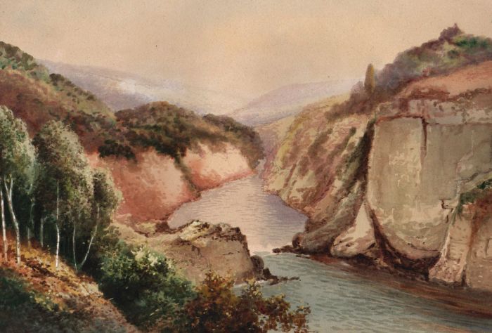 The River Beauley Inverness-shire Antique Watercolour