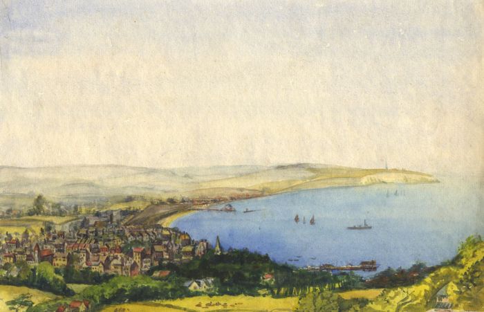 Phyl Reade - Mid 20th Century Watercolour, Panoramic View of a Bay