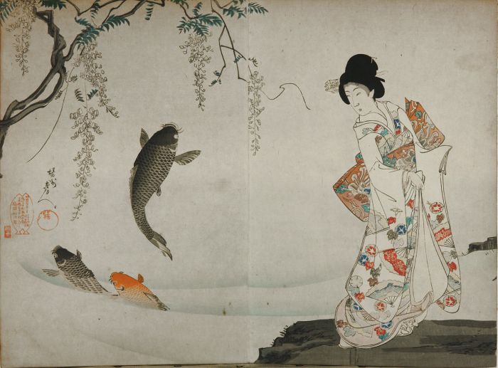 Toyohara (Yoshu) Chikanobu (1838-1912) - Women's Activities Oban Diptych