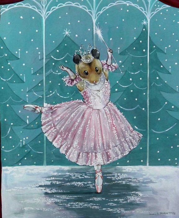 Susan L Herbert - 1979 Watercolour, Mouse Ballerina