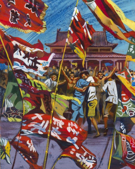 Mid 20th Century Gouache - Chinese Celebration