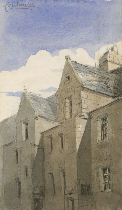 Walker F Lyon - Late 19th Century Watercolour, Houses at Coutances, Normandy