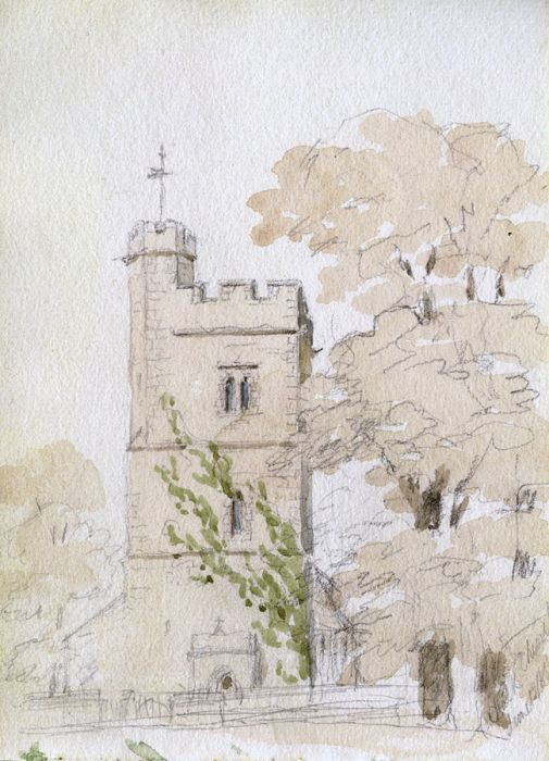 Watercolour Chalk Church Gravesend