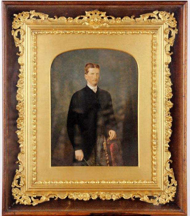1868 Picture Frame - Outstanding Combridge and Co Dublin 1868 Gold Frame