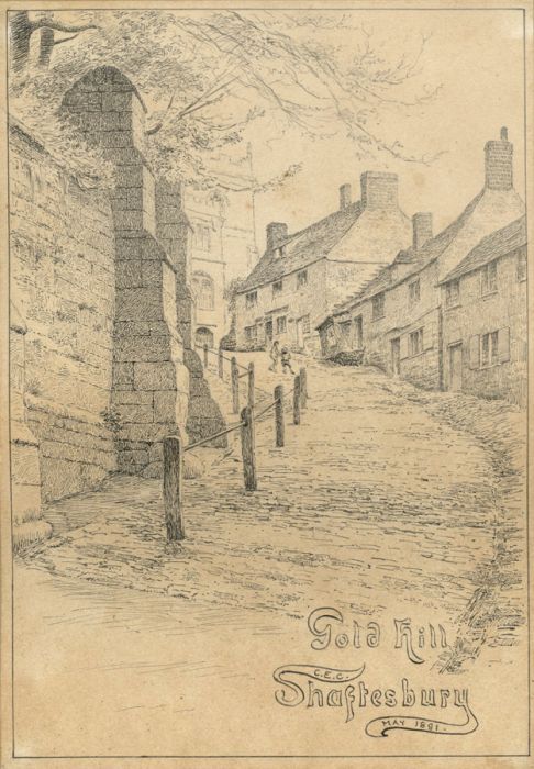 Gold Hill Shaftsbury Pen and Ink 1913