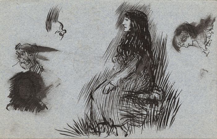 Early 20th Century Pen and Ink Drawing - Interesting Collection of Sketches