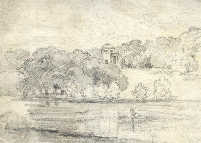 Early 19th Century Graphite Drawing - To The Memory of Julia
