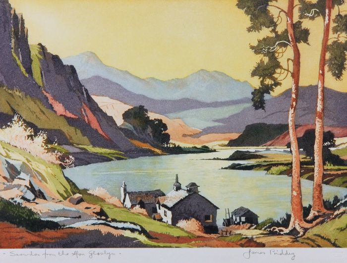 James Priddey RBSA - Mid 20th Century Aquatint, Snowdon, Wales