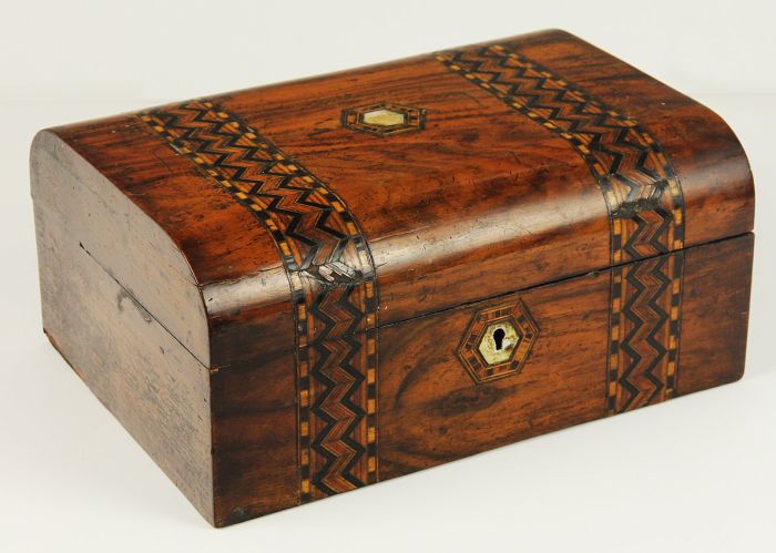 Mid 19th Century Other antique wooden boxes - Tunbridge Type Jewellery Box