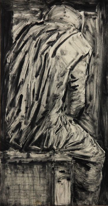 Gerald Coles - 1956 Monotype, Figure from Back