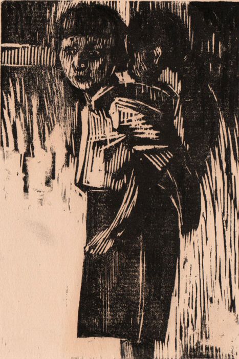 Gerald Coles - Mid 20th Century Woodcut, Two Figures
