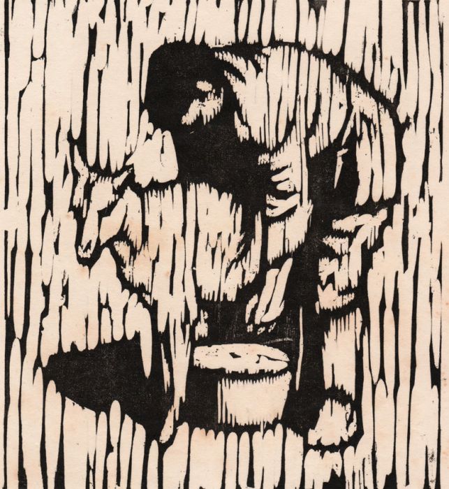 Gerald Coles - 1958 Woodcut, Signed Limited Edition, Milking Sheep
