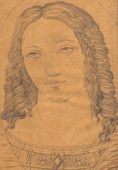 Italian Late 19th Century Graphite Drawing