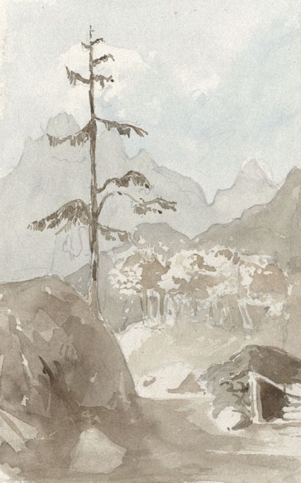 Lord Francis Leveson-Gower - 1833 Watercolour, Cauterets, Spain
