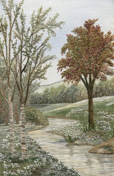 19th Century Embroidery - Silkwork Picture
