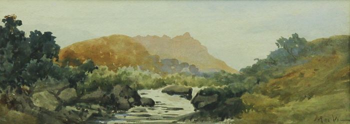 John MacWhirter RA - 19th Century Watercolour, A Mountain Burn
