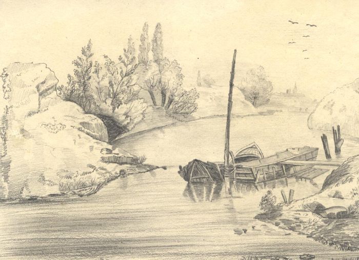 19th Century Graphite Drawing