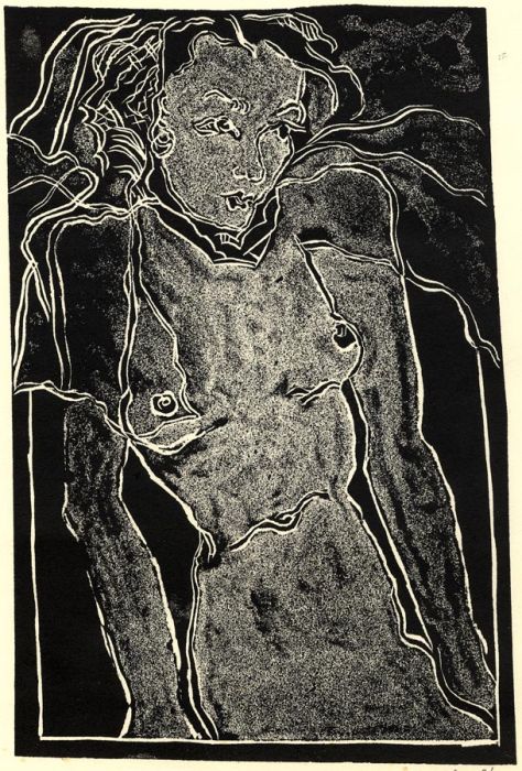 Linda Crane - Contemporary Linoprint, Woman