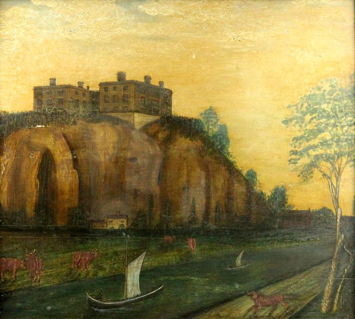 Primitive 19th Century Oil - Nottingham Castle