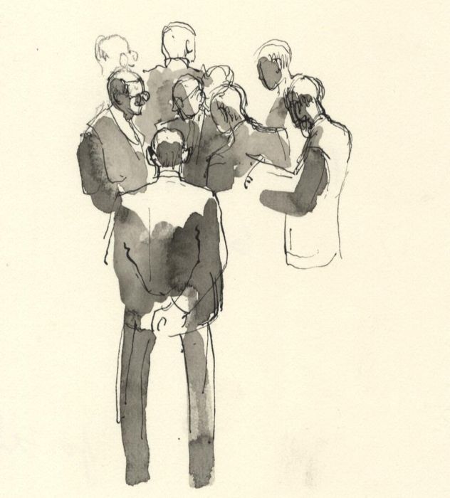 Frances Watt - 1963 Pen and Ink Drawing, Drawn for The Times