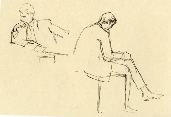 Frances Watt - Mid 20th Century Pen and Ink Drawing, Drawn at Lloyd's