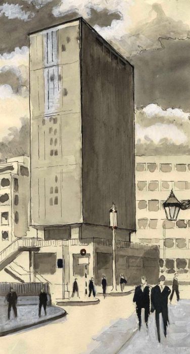 Frances Watt - Mid 20th Century Watercolour, Scene in the City