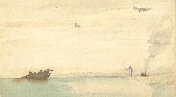 Frances Watt - Mid 20th Century Watercolour, Dawn on the Sea of Tiberius