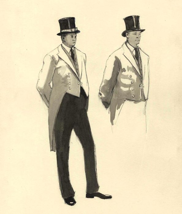 Frances Watt - Fine 1965 Watercolour, City Gent in Formal Dress