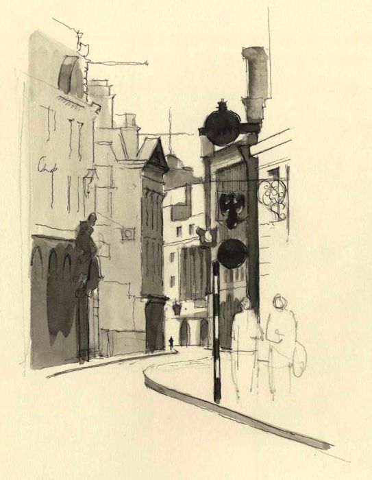 Frances Watt - Mid 20th Century Watercolour, View in the City