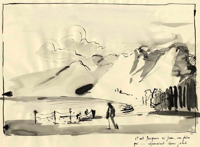 Frances Watt - Mid 20th Century Watercolour, Inscribed in French