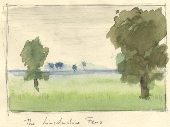Frances Watt - Mid 20th Century Watercolour, The Lincolnshire Fens