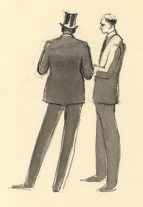 Frances Watt - 1965 Watercolour, On the Floor of the Stock Exchange